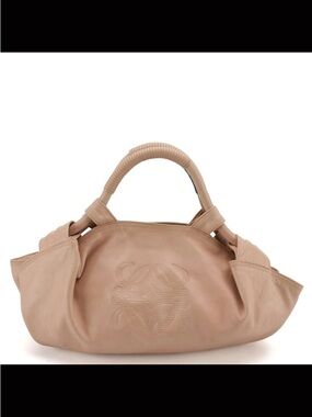 Loewe Anagram Aire in Blush Pink Lambskin Leather Hobo Bag Embossed Anagram